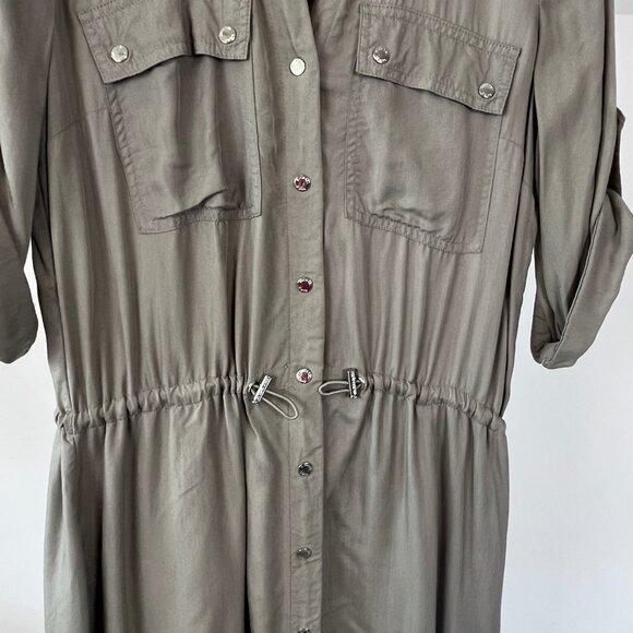 Michael Kors Pullover Shirt Dress in Light Olive Green, Size M - Picture 5 of 15